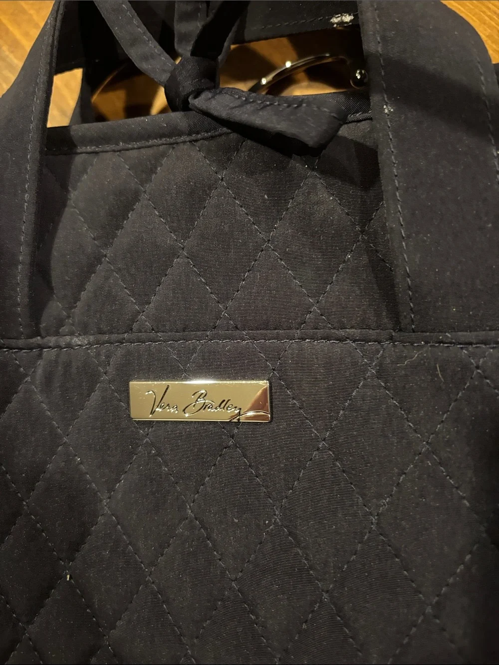 Vera Bradley Quilted Navy Travel Toiletry Bag/Tote